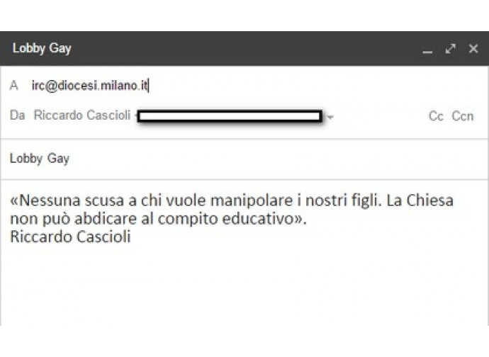 Mail alla Curia di Milano Mail alla Curia di Milano